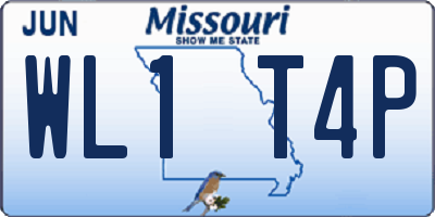 MO license plate WL1T4P