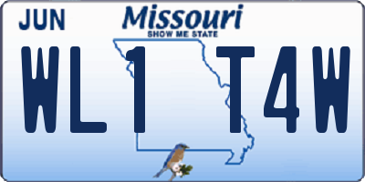 MO license plate WL1T4W