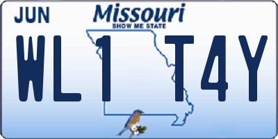 MO license plate WL1T4Y