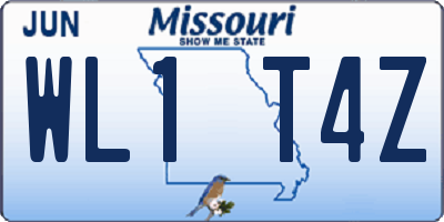 MO license plate WL1T4Z