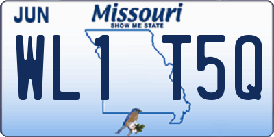 MO license plate WL1T5Q