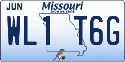 MO license plate WL1T6G