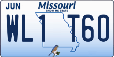 MO license plate WL1T6O