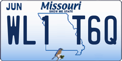 MO license plate WL1T6Q