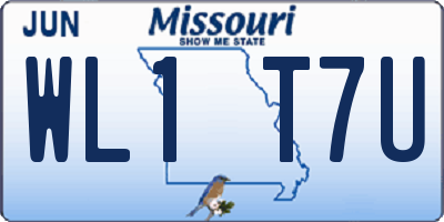 MO license plate WL1T7U
