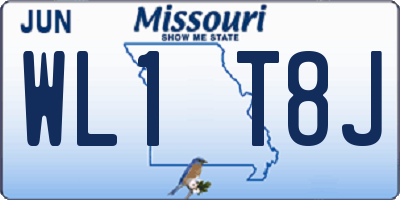 MO license plate WL1T8J