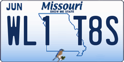 MO license plate WL1T8S