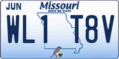 MO license plate WL1T8V