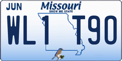 MO license plate WL1T9O