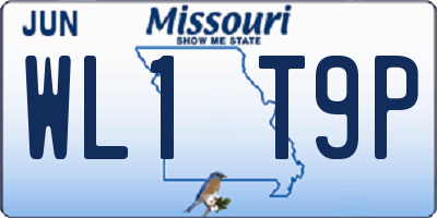 MO license plate WL1T9P