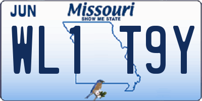 MO license plate WL1T9Y
