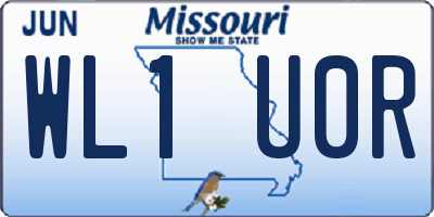 MO license plate WL1U0R