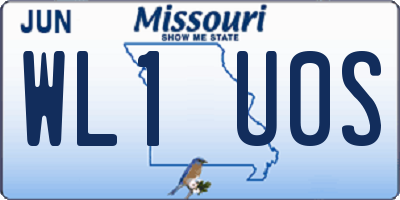 MO license plate WL1U0S