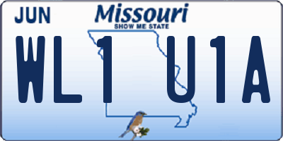 MO license plate WL1U1A