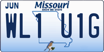 MO license plate WL1U1G