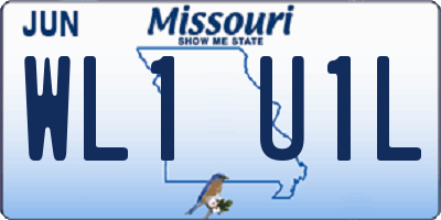 MO license plate WL1U1L