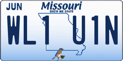 MO license plate WL1U1N