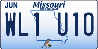 MO license plate WL1U1O