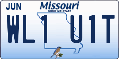 MO license plate WL1U1T