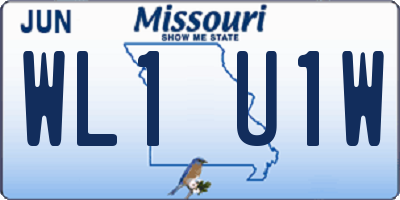 MO license plate WL1U1W