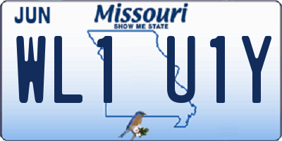 MO license plate WL1U1Y