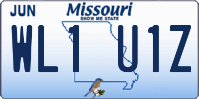 MO license plate WL1U1Z