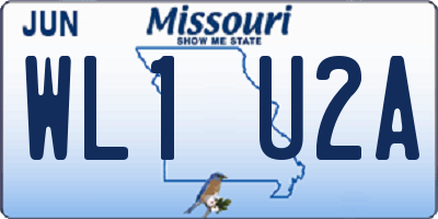MO license plate WL1U2A