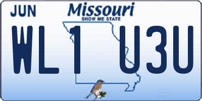 MO license plate WL1U3U