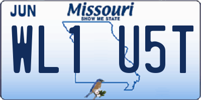 MO license plate WL1U5T