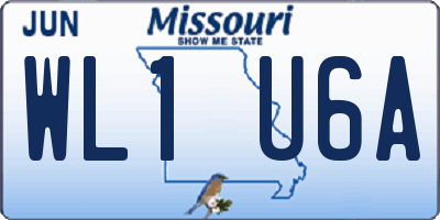 MO license plate WL1U6A
