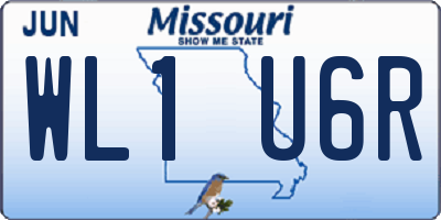 MO license plate WL1U6R