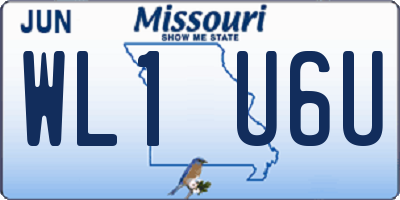 MO license plate WL1U6U