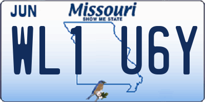 MO license plate WL1U6Y