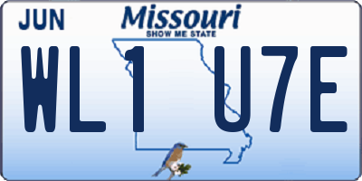 MO license plate WL1U7E