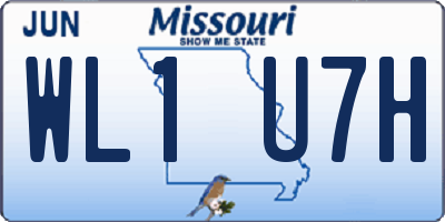 MO license plate WL1U7H