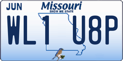 MO license plate WL1U8P