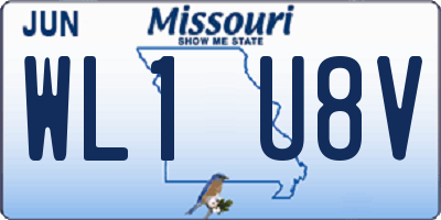 MO license plate WL1U8V