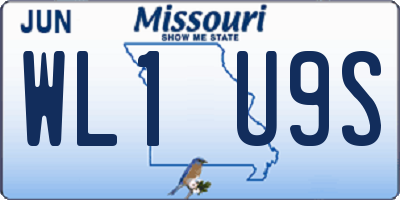 MO license plate WL1U9S