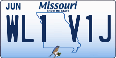 MO license plate WL1V1J