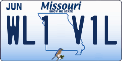 MO license plate WL1V1L