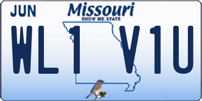 MO license plate WL1V1U
