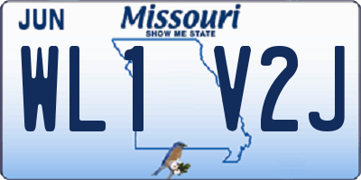 MO license plate WL1V2J