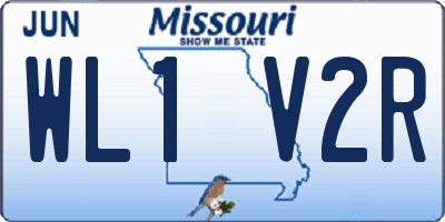 MO license plate WL1V2R