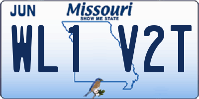 MO license plate WL1V2T
