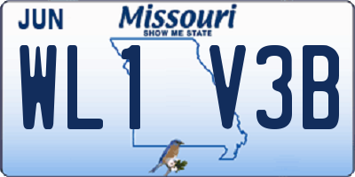 MO license plate WL1V3B