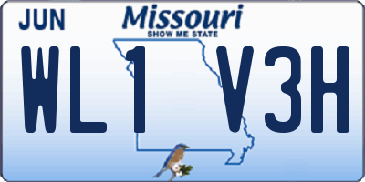 MO license plate WL1V3H