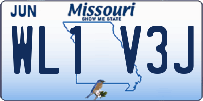 MO license plate WL1V3J
