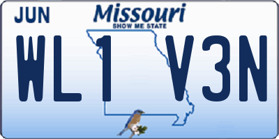 MO license plate WL1V3N