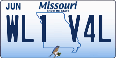 MO license plate WL1V4L