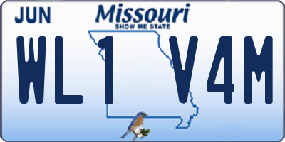 MO license plate WL1V4M